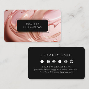 Blush Pink Beauty Heart Salon 5 Loyalty Card