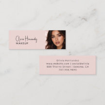 Blush Pink Black Script Photo Makeup