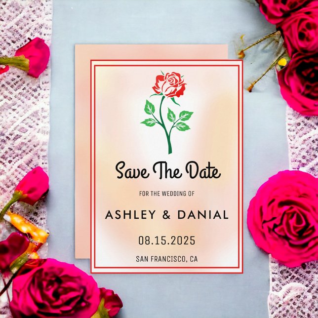 Blush pink blossom floral Wedding Save the Date Invitation (Creator Uploaded)