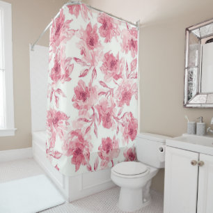 Blush Pink Blossoms Watercolor Painted Airy Floral