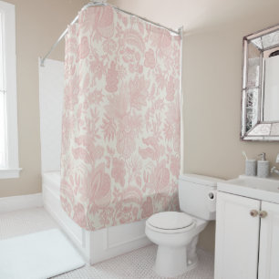 Blush Pink Boho Vintage Floral Print