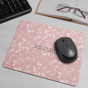 Blush Pink Bokeh Lights   Personalized Mouse Pad