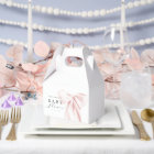 Blush Pink Bow Baby Shower
