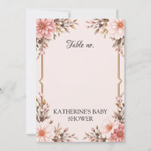 Blush Pink Bow Baby Shower Invitation for Girl