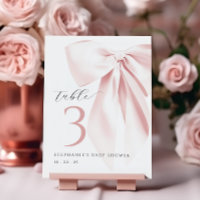 Blush Pink Bow Baby Shower