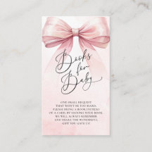 Blush Pink Bow Books For Baby Baby Shower