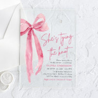 Blush Pink Bow She's Tying the Knot Bridal Shower