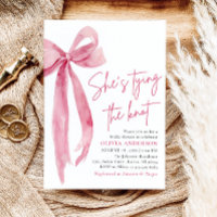 Blush Pink Bow She's Tying the Knot Bridal Shower