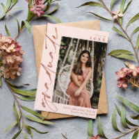 Blush Pink & Brass Calligraphy Photo Graduation