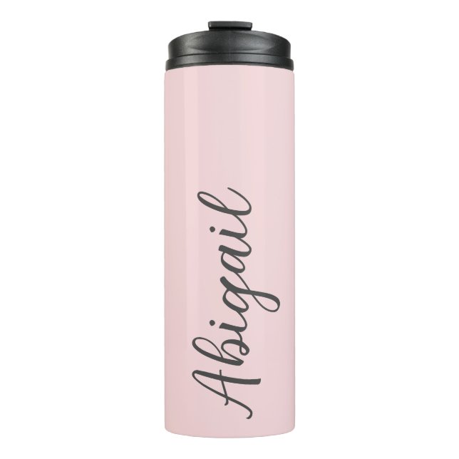 Blush Pink Bridal Party Bridesmaid Thermal Tumbler (Front)