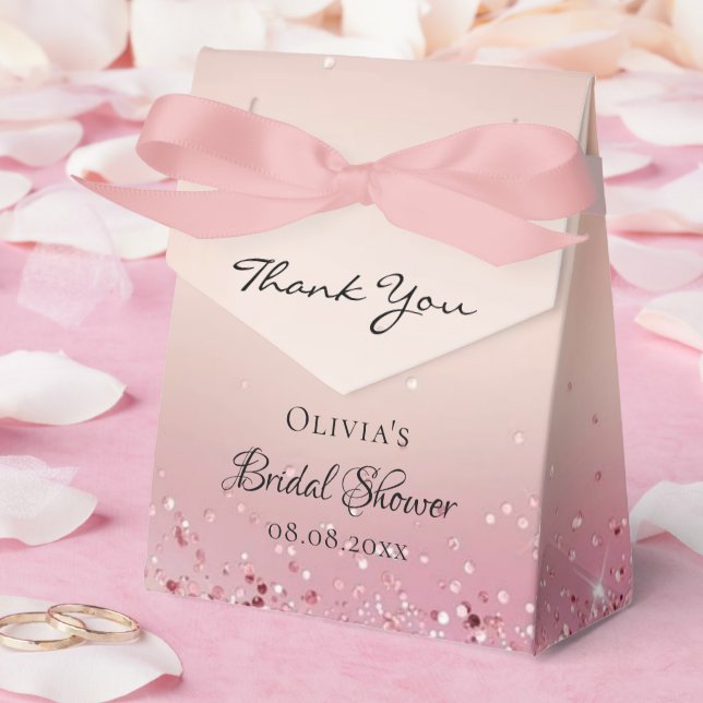 Blush Pink Bridal Shower Favour Box (Wedding)