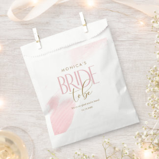 Blush Pink Bride to Be Bridal Shower Favour Bag