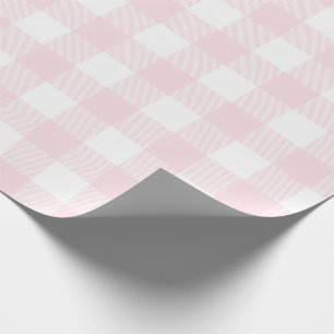 Blush Pink Buffalo Check Pattern Wrapping Paper