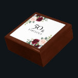 Blush Pink Burgundy Red 50th Birthday Gift Gift Box<br><div class="desc">Blush Pink Burgundy Red 50th Birthday Gift box</div>