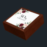Blush Pink Burgundy Red 50th Birthday Gift Gift Box<br><div class="desc">Blush Pink Burgundy Red 50th Birthday Gift box</div>