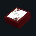 Blush Pink Burgundy Red Womans 40th Birthday Gift Box<br><div class="desc">Blush Pink Burgundy Red Womans 40th Birthday box</div>