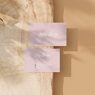 Blush Pink Business Card Template, Editable Printa