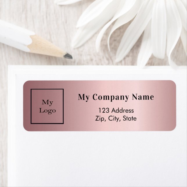 Blush pink business logo return address (Insitu)