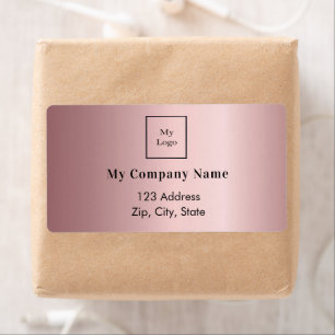 Blush pink business logo return address