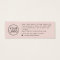 Blush pink business logo thank you insert card
