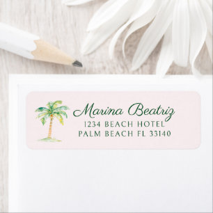 Blush Pink Cabana Palm Tree Beach Club Address