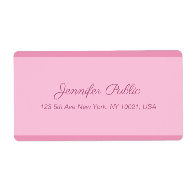 Blush Pink Calligraphy Script Elegant Livraison (Devant)