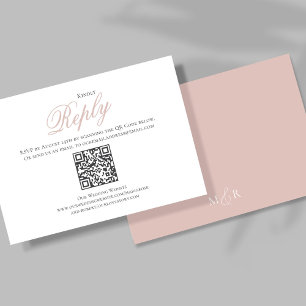 Blush Pink Calligraphy Script RSVP Elegant