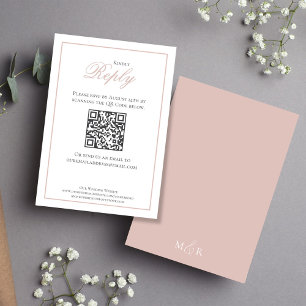 Blush Pink Calligraphy Script RSVP Elegant