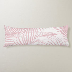 Blush Pink Caribbean Palm Jungle 1 Body Pillow