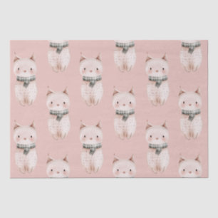 Blush Pink Cat Birthday  Tissue Paper