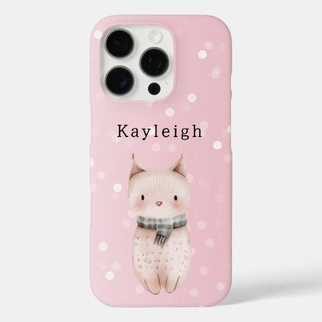 Blush Pink Cat Confetti Dots   Case-Mate iPhone Case (Back)