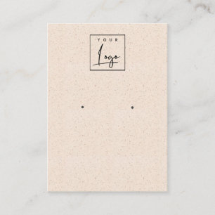 Blush Pink Ceramic Texture Earing Display Logo Business Card