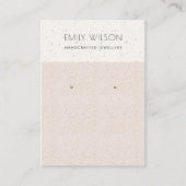 BLUSH PINK CERAMIC TEXTURE EARRING DISPLAY LOGO BUSINESS CARD (Front)