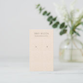 Blush Pink Ceramic Texture Earring Stud Display Business Card (Standing Front)