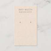 Blush Pink Ceramic Texture Earring Stud Display Business Card (Front)