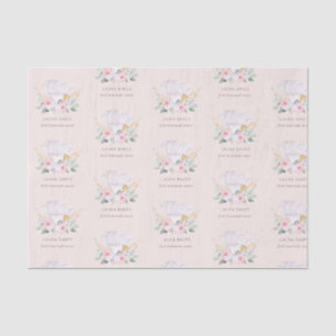 Blush Pink Chef Hat Catering Floral Roller Whisk Tissue Paper