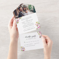Blush Pink Cherry Blossoms Floral Photo Wedding