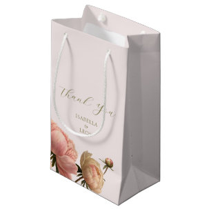 Blush Pink   Chic Rose Wedding Wedding Small Gift Bag