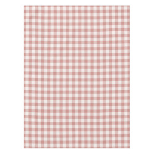 Blush Pink Classic Gingham Check Tablecloth
