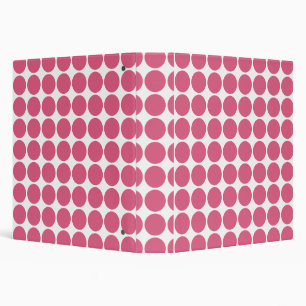 Blush Pink Colour Scandi Dots Pattern Design Binder