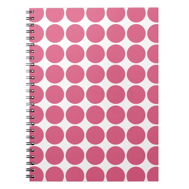 Blush Pink Colour Scandi Dots Pattern Design   Notebook (Front)