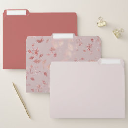 Blush Pink Coloured File Folders 3 Colours