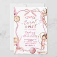 Blush Pink Coquette Gymnastic Medalist Birthday
