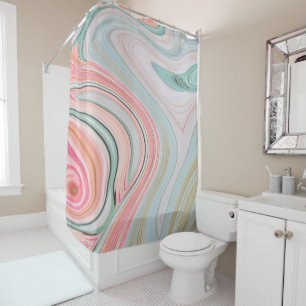 blush pink coral mint green rainbow marble swirls