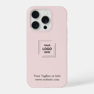 Blush Pink Corporate Business Logo iPhone Case