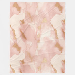 Blush Pink Cow Animal Fleece Blanket