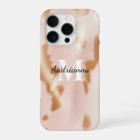 Blush Pink Cowgirl Cowhide Monogram