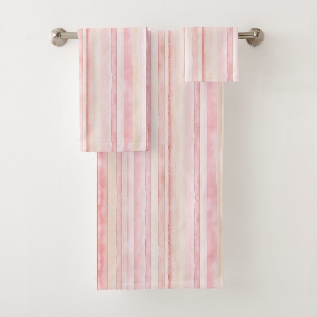 Blush Pink Cream Stripes (En situation)