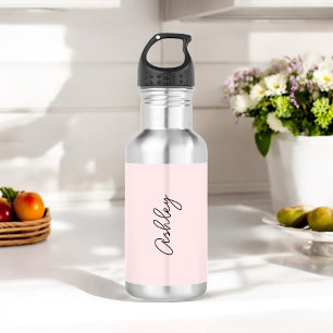 Blush Pink Cursive Text Elegant  532 Ml Water Bottle