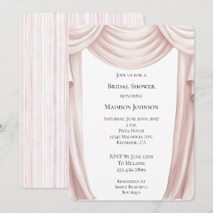 Blush Pink Curtain Invitation